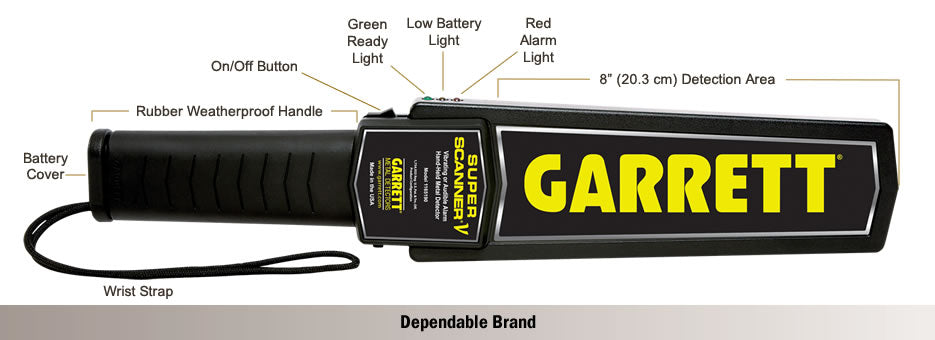 Garrett SuperScanner V Hand Held Metal Detector - Security Detection