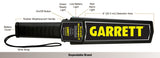 Garrett SuperScanner V Hand Held Metal Detector - Security Detection