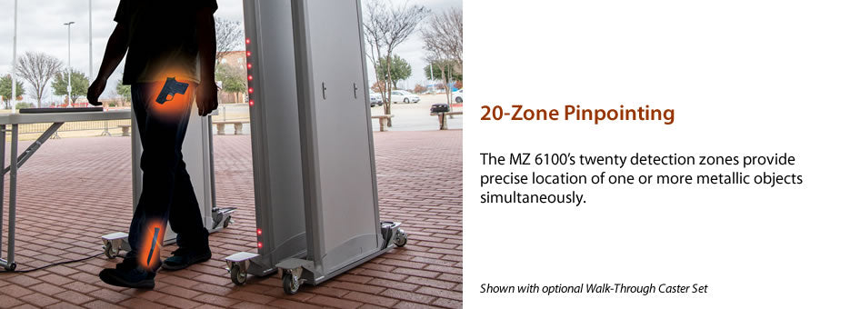 Garrett MZ 6100 Walk Through Metal Detector - Security Detection